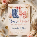 Search for boots or bows gender reveal invitations Retro rodeo