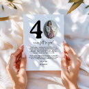 Search for 40th birthday thank you cards Black and white