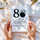 Search for 80th birthday thank you cards Black and white