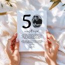 Search for 50th birthday thank you cards Black and white