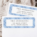 Search for plaid return address labels Vintage