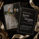 Search for black tie wedding invitations Script calligraphy