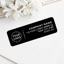Search for customizeable return address labels Black