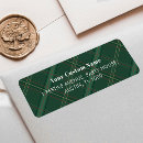 Search for green plaid return address labels Rustic