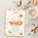 Search for twin pumpkin baby shower invitations Gingham