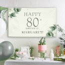 Search for 80th birthday banners Watercolor