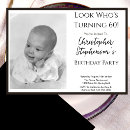 Search for black white 60th birthday invitations Simple