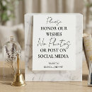 Search for no phones at wedding signs Bride