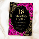 Search for hot pink 18th birthday invitations Elegant