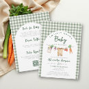Search for farm baby shower invitations Watercolor vegetables