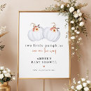 Search for twins baby shower posters Two little pumpkins