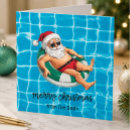 Search for pool christmas cards Santa