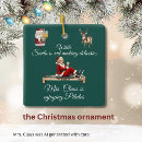 Search for comical or or christmas tree decorations For her