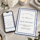 Search for blue and white birthday invitations Modern