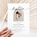 Search for black and white christening invitations Minimalist