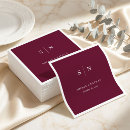 Search for burgundy wedding napkins Modern