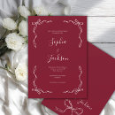 Search for ruby red wedding invitations Vintage