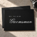 Search for groomsman cards Black and white