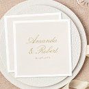 Search for gold and white wedding napkins Modern