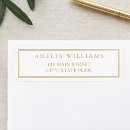 Search for gold border return address labels Chic