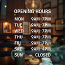 Search for store hours window decals Beauty salon