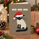 Search for siamese christmas cards Santa
