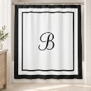 Search for monogram shower curtains Black and white