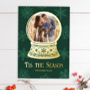 Search for globe christmas cards Gold foil