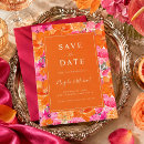 Search for pink and orange wedding save the dates Watercolor