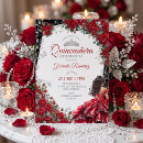 Search for red black quinceanera invitations Silver