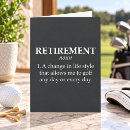 Search for funny golf retirement cards Retired