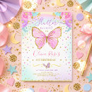 Search for butterfly birthday invitations Whimsical