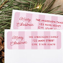 Search for pink stripes return address labels Modern