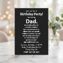 Search for dad invitations Black and white