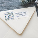 Search for blue winter return address labels Elegant