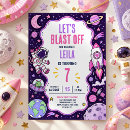 Search for space birthday invitations Out of this world