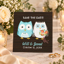 Search for owls save the dates Marriage