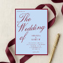 Search for burgundy and blue wedding invitations Elegant