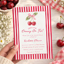Search for cherry bridal shower invitations Red and pink