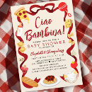 Search for pizza baby shower invitations Mediterranean
