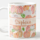 Search for watercolor pumpkins mugs Script typography