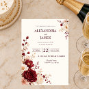 Search for burgundy and ivory wedding invitations Autumn
