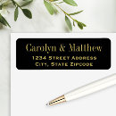 Search for bride groom return address labels Elegant