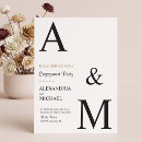 Search for monogram engagement party invitations Formal