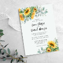 Search for simple sunflower wedding invitations Eucalyptus