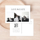 Search for 3 photo save the dates Black and white
