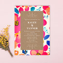 Search for multicolor wedding invitations Bright