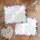 Search for pretty recipe cards Floral
