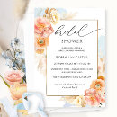 Search for blue and orange bridal shower invitations Elegant