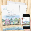 Search for beach bridal shower invitations Watercolor